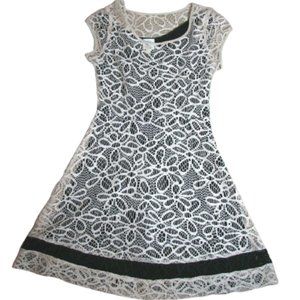 Anthro Dress Weston Wear Maitland Lace & Tank Women's Size XS Ivory/cream black